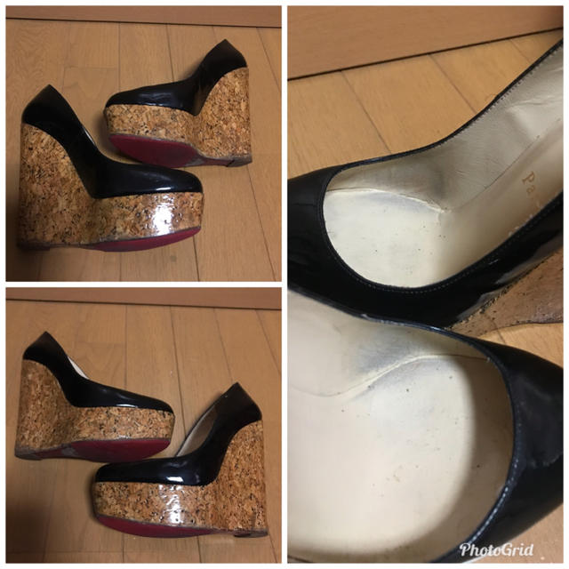 Christian Louboutin(クリスチャンルブタン)のルブタン コルク パンプス 35 レディースの靴/シューズ(ハイヒール/パンプス)の商品写真