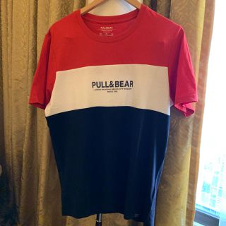 ザラ(ZARA)の【新品未使用タグ付き】 PULL & BEAR 大人気 Tシャツ 赤/白/紺(Tシャツ/カットソー(半袖/袖なし))