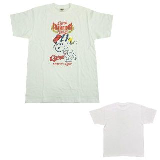 ヒロシマトウヨウカープ(広島東洋カープ)の広島東洋Carp×SnoopyコラボTシャツリーグ優勝記念白L/新品 (記念品/関連グッズ)