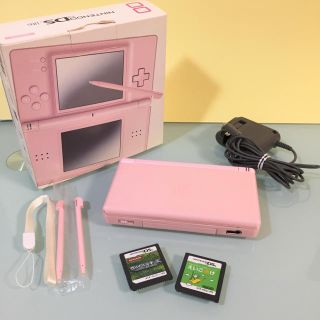 ニンテンドーDS Lite ノーブルピンク+ソフト2本+ケース