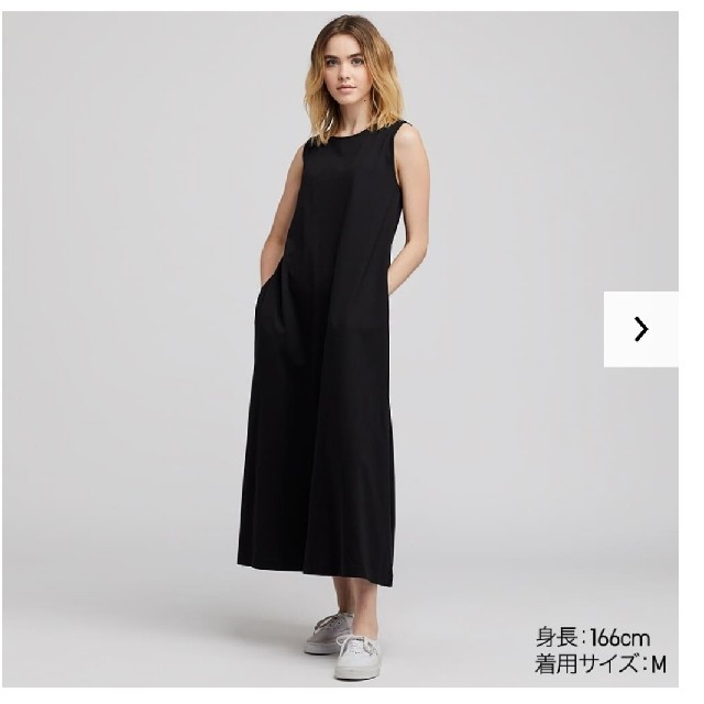 UNIQLO(ユニクロ)のマーセライズコットンAラインロングワンピース レディースのワンピース(ロングワンピース/マキシワンピース)の商品写真