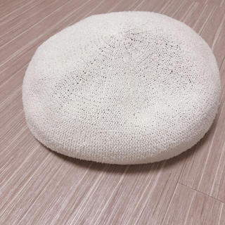 ベレー帽 ホワイト 新品未使用 (ハンチング/ベレー帽)