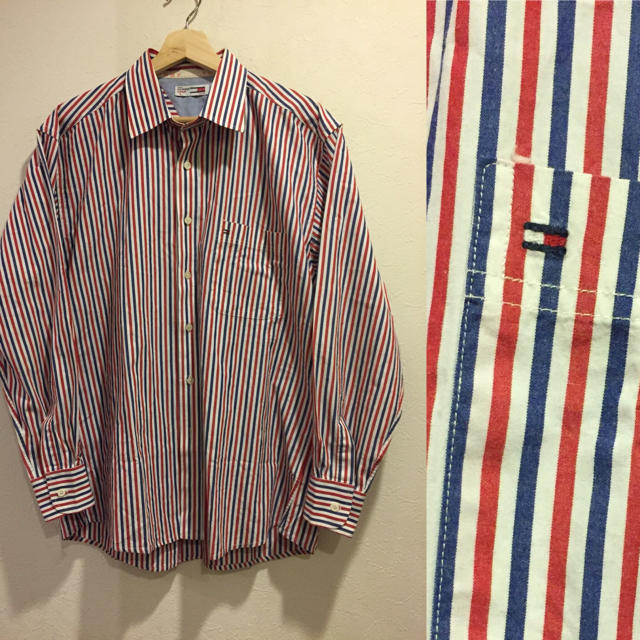 TOMMY HILFIGER(トミーヒルフィガー)の90s TOMMY HILFIGER usa製 ストライプシャツ  メンズのトップス(シャツ)の商品写真