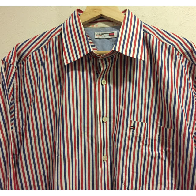 TOMMY HILFIGER(トミーヒルフィガー)の90s TOMMY HILFIGER usa製 ストライプシャツ  メンズのトップス(シャツ)の商品写真