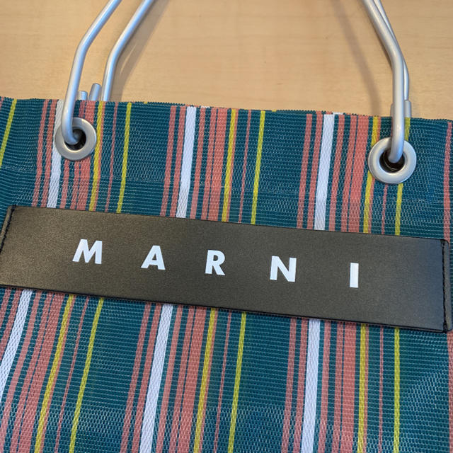 MARNI マルニ フラワーカフェ ストライプバッグ