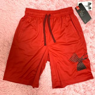 アンダーアーマー(UNDER ARMOUR)の新品タグ付き★アンダーアーマー★バスパン140赤レッドバスケットパンツハーパン(バスケットボール)