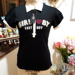 イーストボーイ(EASTBOY)の新品⭐EAST BOY girl イーストボーイ ガール ポロ⭐ブラック/9(ポロシャツ)