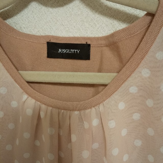 JUSGLITTY(ジャスグリッティー)のジャスグリッティー　ドットカットソー レディースのトップス(カットソー(半袖/袖なし))の商品写真