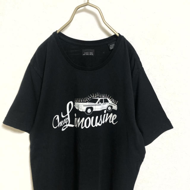 ZARA(ザラ)の【廃盤】ZARA MAN デザインTシャツ メンズ L 黒 古着 スタッズ メンズのトップス(Tシャツ/カットソー(半袖/袖なし))の商品写真