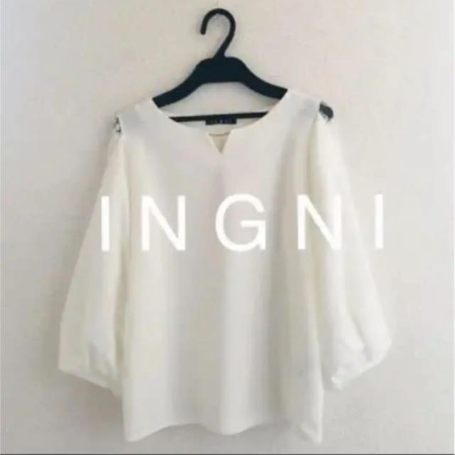 INGNI(イング)の2019最新★イング(INGNI) ピン付袖割れレース トップス7分袖 レディースのトップス(カットソー(長袖/七分))の商品写真