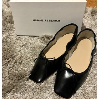 アーバンリサーチ(URBAN RESEARCH)の♢新品未使用 URBAN RESEARCH スクエアトゥバレエシューズ(バレエシューズ)