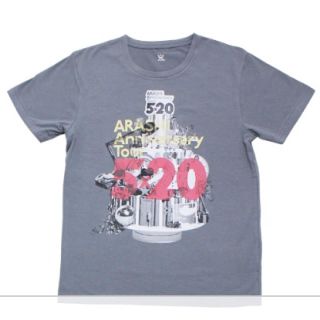 アラシ(嵐)の嵐 5×20 Tシャツ グレー新品未使用(アイドルグッズ)