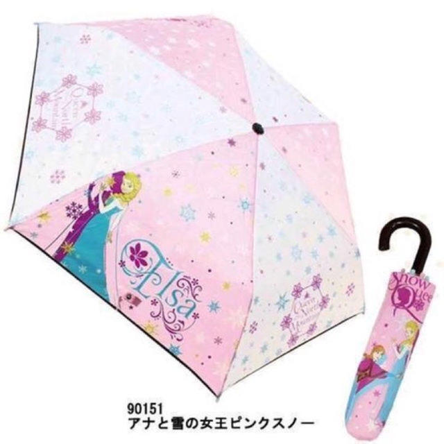 アナと雪の女王 折りたたみ傘 ピンク 未使用 キッズ/ベビー/マタニティのこども用ファッション小物(傘)の商品写真