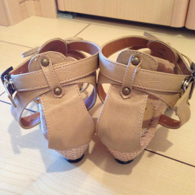 SALE フリンジウェッジサンダル レディースの靴/シューズ(サンダル)の商品写真