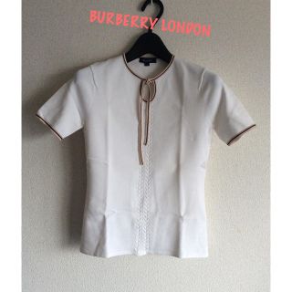 バーバリー(BURBERRY)のBURBERRY LONDON ⭐️半袖ニット  ブラウス カットソー トップス(カットソー(半袖/袖なし))