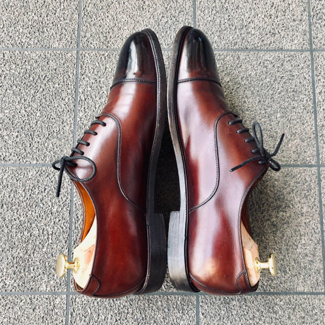 ✨高級革靴✨Ferragamo フェラガモ　黒　24.5cm ストレートチップ