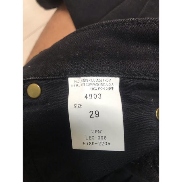 Lee(リー)のlee 4903  黒ジーンズ メンズのパンツ(デニム/ジーンズ)の商品写真
