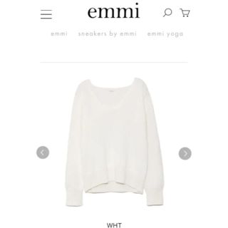 エミアトリエ(emmi atelier)の【新品 未使用 タグ付き】emmi 白ニット(ニット/セーター)