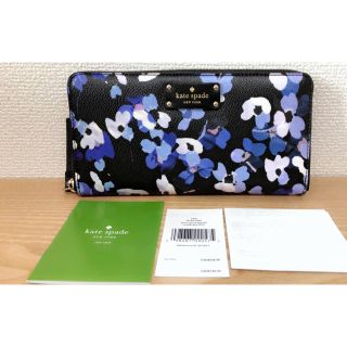 ケイトスペードニューヨーク(kate spade new york)のkate spade ケイトスペード 長財布 ブラック フラワー 新品未使用(財布)