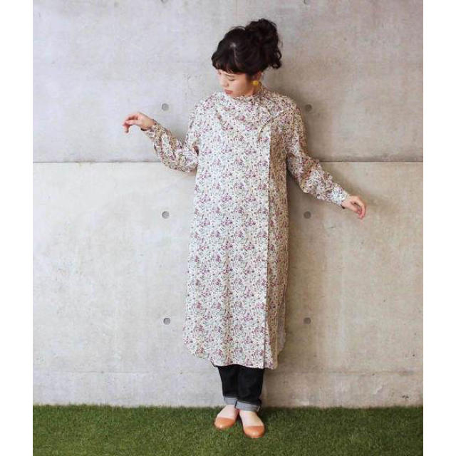 Dot&Stripes CHILDWOMAN - リバティ アシメリボンシャツ Dot&Stripes CHILDWOMAN - リバティ アシメリボンシャツ