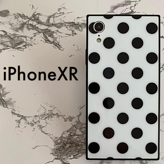 iPhoneXR専用 ケースカバー 黒水玉の通販 by ⚠️17日〜23日は発送お休みです。即購入OK❣️｜ラクマ