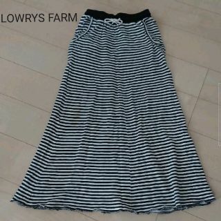 ローリーズファーム(LOWRYS FARM)のLOWRYS FARM★ﾎﾞｰﾀﾞｰﾛﾝｸﾞｽｶｰﾄ(黒・F)(ロングスカート)