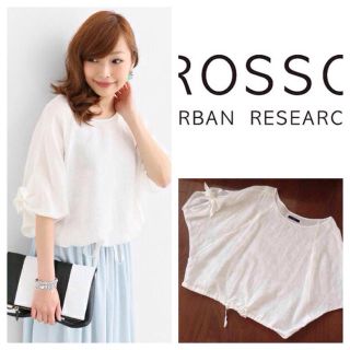 アーバンリサーチ(URBAN RESEARCH)のrosso＊リボンスリーブプルオーバー(シャツ/ブラウス(半袖/袖なし))