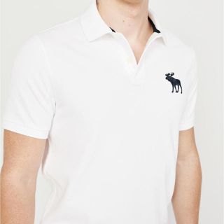 アバクロンビーアンドフィッチ(Abercrombie&Fitch)の【正規品】アバクロ A&F ビックムースポロシャツ ホワイト S(ポロシャツ)