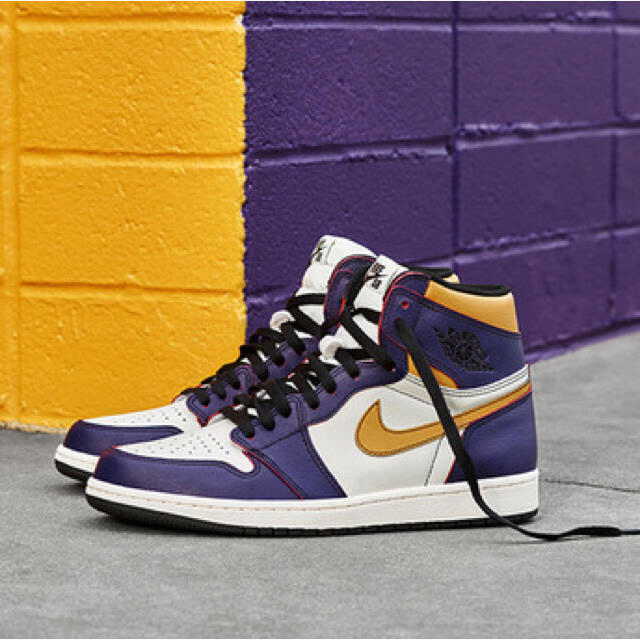 靴/シューズnike sb aj1 lakers 27.5 新品未使用