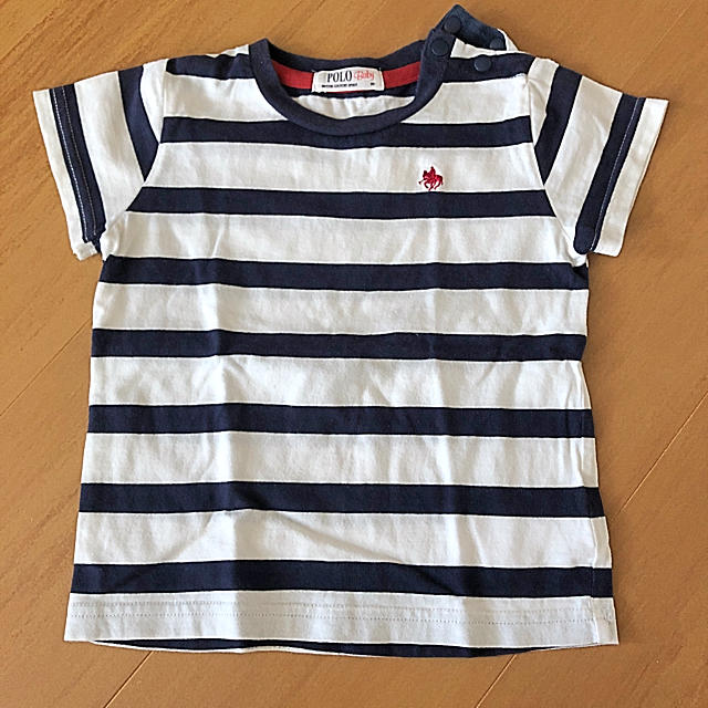 しまむら(シマムラ)のPOLO Baby ボーダー ネイビー キッズ/ベビー/マタニティのキッズ服男の子用(90cm~)(Tシャツ/カットソー)の商品写真