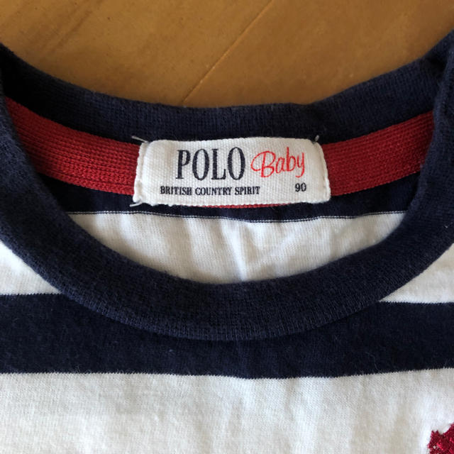 しまむら(シマムラ)のPOLO Baby ボーダー ネイビー キッズ/ベビー/マタニティのキッズ服男の子用(90cm~)(Tシャツ/カットソー)の商品写真