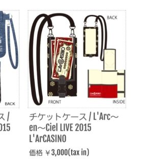 ラルクアンシエル(L'Arc～en～Ciel)のL'Arc～en～Ciel　LIVE2015　L'ArCASINOチケットケース(その他)