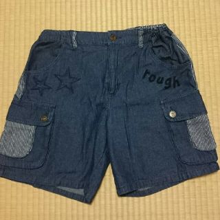 ラフ(rough)のrough ロゴデニムショートパンツ 星 ヒッコリー スター (ショートパンツ)