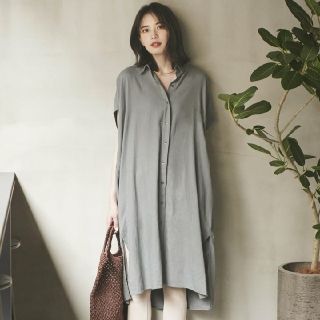 ユニクロ(UNIQLO)のユニクロ リネンブレンドロングシャツ(ロングワンピース/マキシワンピース)