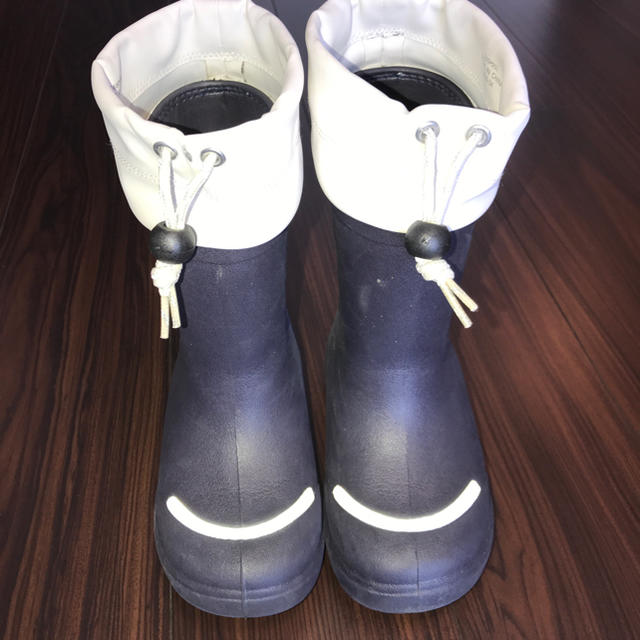 MUJI (無印良品)(ムジルシリョウヒン)の無印 長靴 黒 18-19 男女兼用 キッズ/ベビー/マタニティのキッズ靴/シューズ(15cm~)(長靴/レインシューズ)の商品写真