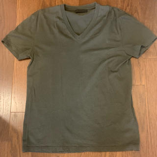 プラダ(PRADA)のPRADA プラダ パックT Vネック オリーブグリーン M(Tシャツ/カットソー(半袖/袖なし))