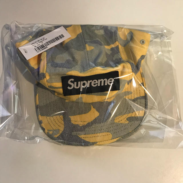 黄 Supreme Washed Out Camo Camp Cap