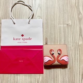 ケイトスペードニューヨーク(kate spade new york)のケイトスペード 折り財布 フラミンゴ ピンク 新品(財布)