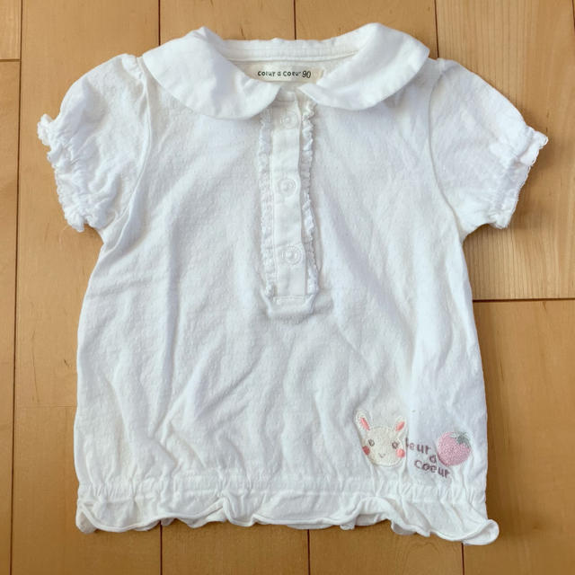 coeur a coeur(クーラクール)のクーラクール🌸うさみみ カットソー  90センチ キッズ/ベビー/マタニティのキッズ服女の子用(90cm~)(Tシャツ/カットソー)の商品写真