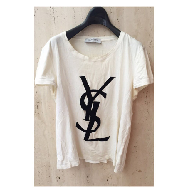 SAINT LAURENT ロゴTシャツ　ホワイト S サンローラン