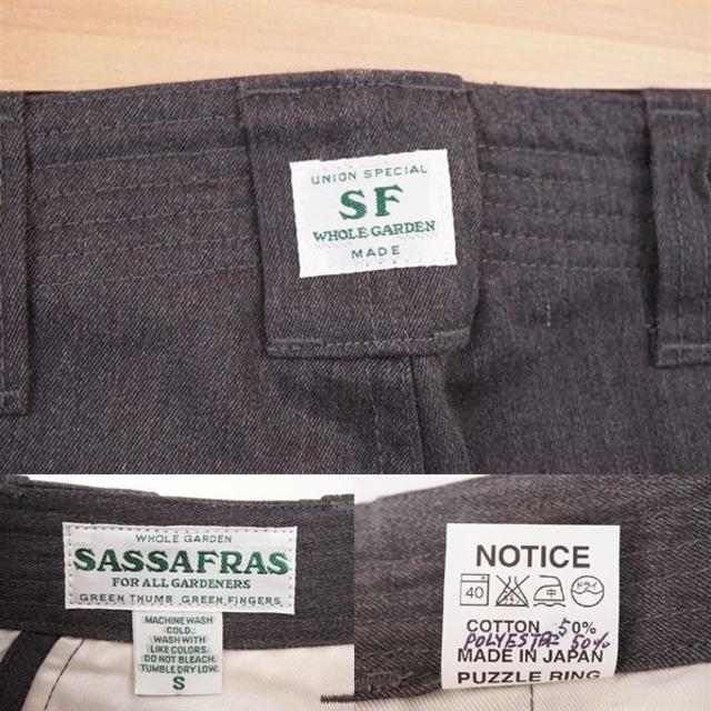 SASSAFRAS(ササフラス)の【未使用】 SASSAFRAS ササフラス スプレイヤーパンツ グレー S メンズのパンツ(ペインターパンツ)の商品写真