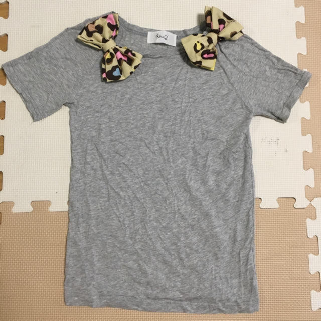 Nina mew(ニーナミュウ)のNinaMew❤️ヒョウ柄リボンTシャツ✨ レディースのトップス(Tシャツ(半袖/袖なし))の商品写真