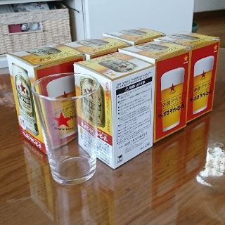 サッポロ(サッポロ)のサッポロビール  赤星グラス  6個セット(グラス/カップ)