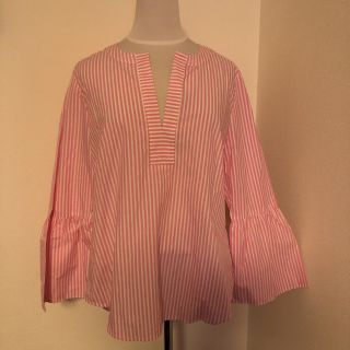 ジェイクルー(J.Crew)のJ.crew ベルスリーブ ストライプ シャツ 2(シャツ/ブラウス(長袖/七分))