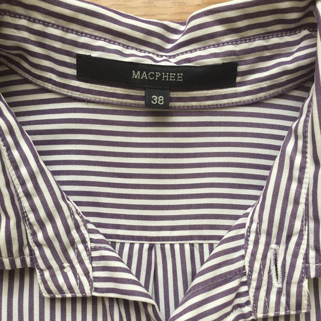 TOMORROWLAND(トゥモローランド)の専用☆MACPHEEストライプシャツ☆紫 レディースのトップス(シャツ/ブラウス(長袖/七分))の商品写真