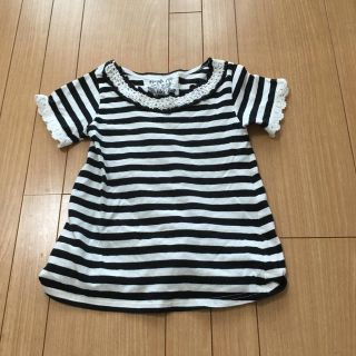 ネクスト(NEXT)のNEXT 104〜110 半袖ボーダートップス 女の子 フリル(Tシャツ/カットソー)