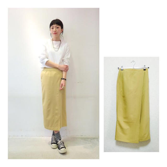 KBF(ケービーエフ)のKBF＋ ロング巻きスカート風スカート レディースのスカート(ロングスカート)の商品写真