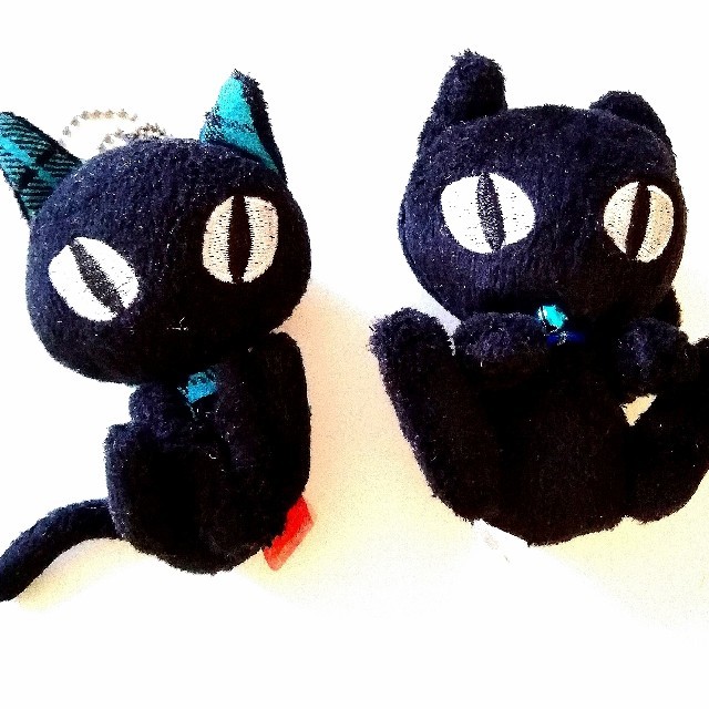 黒猫のキーホルダーぬいぐるみ 青 の通販 By 風雅堂 ラクマ
