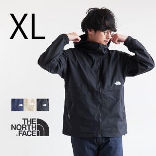 XL 新品ノースフェイス黒マウンテンパーカー春コンパクトジャケット雨具