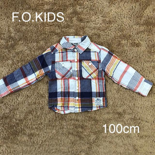 エフオーキッズ(F.O.KIDS)のチェックシャツ 100cm エフオーキッズ(Tシャツ/カットソー)